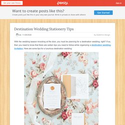 Destination Wedding Stationery Tips