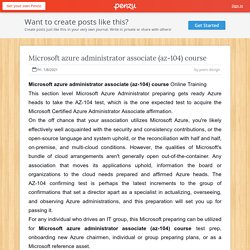 Microsoft azure administrator associate (az-104) course