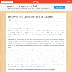 Homework Help Online: Beneficial for Students?
