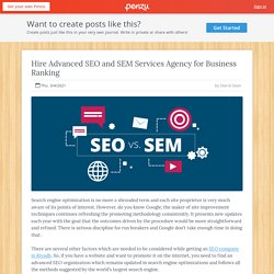 Hire Advanced SEO and SEM Services Agency for Business Ranking