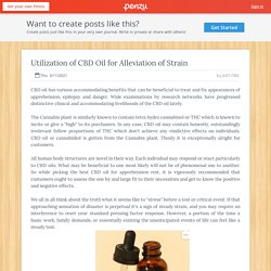 Utilization of CBD Oil for Alleviation of Strain