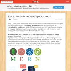 How To Hire Dedicated MERN App Developer?