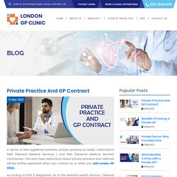 Private Practice And GP Contract