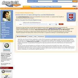 Private Registrierung - Domain24