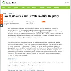 How to Secure Your Private Docker Registry