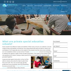 Private Special Education Schools - New Focus Academy
