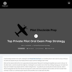 Top Private Pilot Oral Exam Prep Strategy