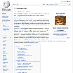 Private equity - Wiki