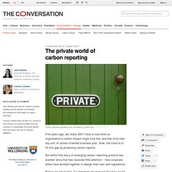 The private world of carbon reporting