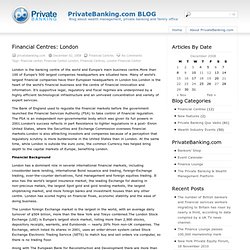 BLOG» Blog Archive » Financial Centres: London