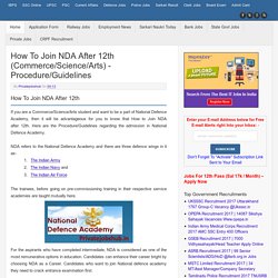 How to Join NDA after 12th (Commerce/Science/Arts) - Procedure/Guidelines