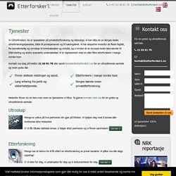 Beste etterforskningsfirma for å analysere fingeravtrykk