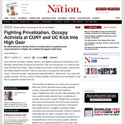 Fighting Privatization, Occupy Activists at CUNY and UC Kick Into High Gear