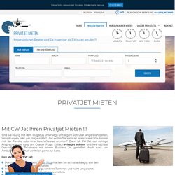 Privatjet Mieten - Privatjet Buchen