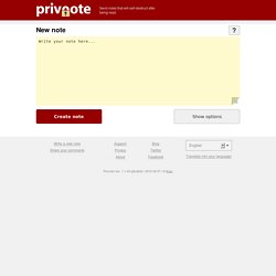 Privnote - Send notes that will self-destruct after being read