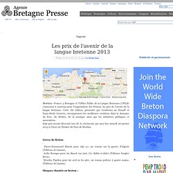 Les prix de l'avenir de la langue bretonne 2013