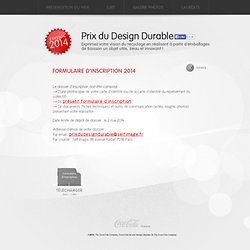 Le Prix du Design-Durable Edition 2012