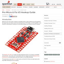 Pro Micro & Fio V3 Hookup Guide