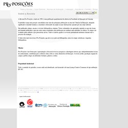 (B1) Revista Pro-Posições, Faculdade de Educação da Unicamp.