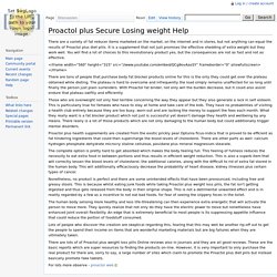 Proactol weight loss pills Safe Fat loss Help