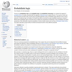 Probabilistic logic