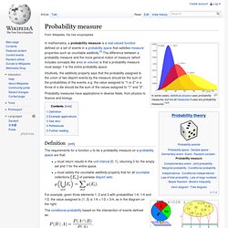 Probability measure