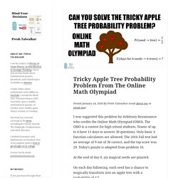 Tricky Apple Tree Probability Problem From The Online Math Olympiad