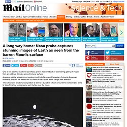 Long way from home: Nasa probe's 'MoonKam' sends back image of Earth seen from the dark side of the moon