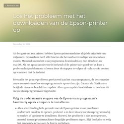 Los het probleem met het downloaden van de Epson-printer op