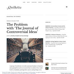 The Problem with 'The Journal of Controversial Ideas'