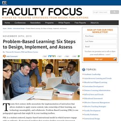 Problem-Based Learning: Six Steps to Design, Implement, and Assess