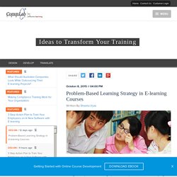 Problem-Based Learning Strategy in E-learning Courses