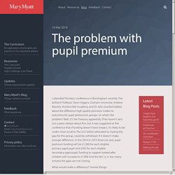 The problem with pupil premium