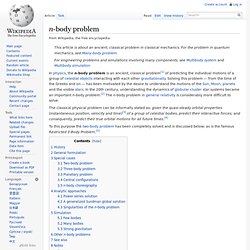 n-body problem, wikipedia