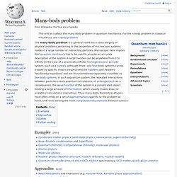 Many-body problem, wikipedia
