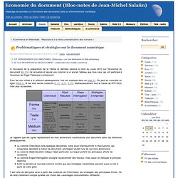 Problématiques et stratégies sur le document numérique - Bloc-no