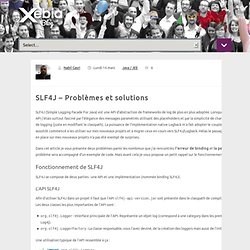 SLF4J – Problèmes et solutions