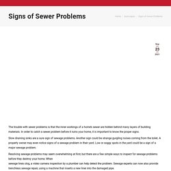 Signs of Sewer Problems - First Choice Restoration