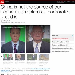 China is not the source of our problems