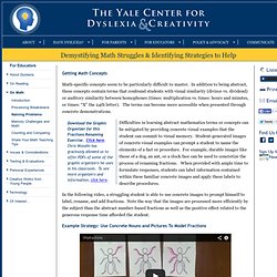 Naming Problems in Math * Yale Center for Dyslexia & Creativity