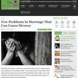 Few Problems in Marriage That Can Cause Divorce