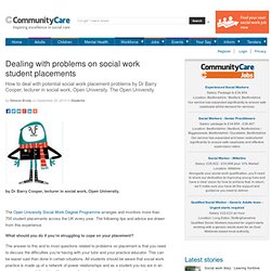 Dealing with problems on social work student placements