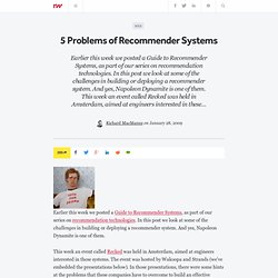 5 Problems of Recommender Systems