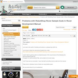 Problems with RobotShop Rover Sample Code in Rover Development Manual - RobotShop Forum