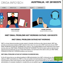 IINET Email Problems Outage Not Working: +61 261003579
