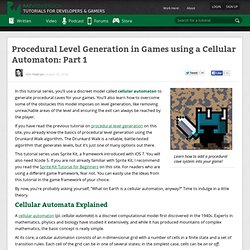 Procedural Level Generation in Games using a Cellular Automaton: Part 1