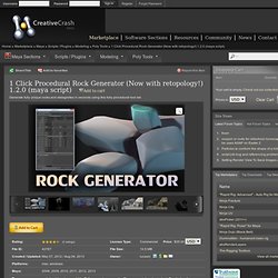 1 Click Procedural Rock Generator - Modeling Scripts / Plugins for Maya