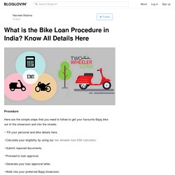 What is Procedure to get a two-wheeler loan in India