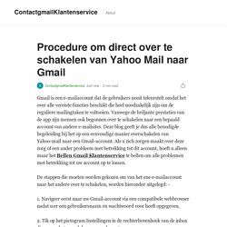 Procedure om direct over te schakelen van Yahoo Mail naar Gmail