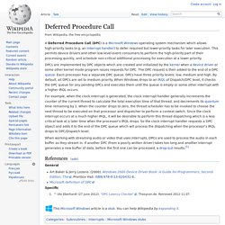 Deferred Procedure Call